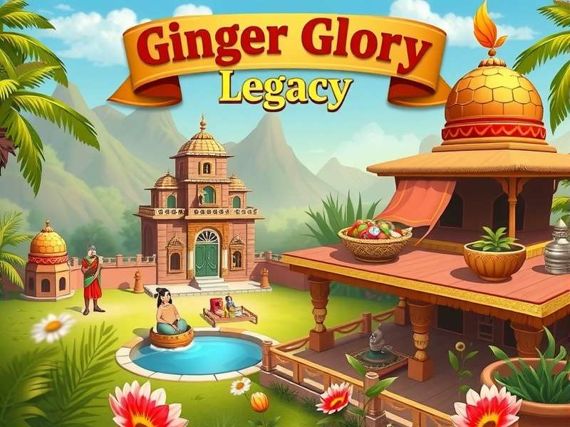 Ginger Glory Legacy game banner featuring Indian cultural elements